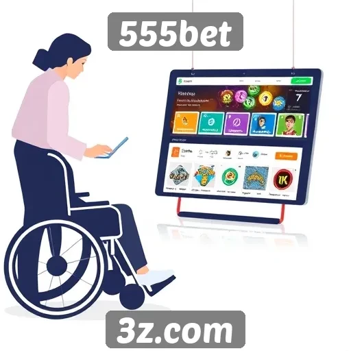 Acessibilidade e interface do site 555bet